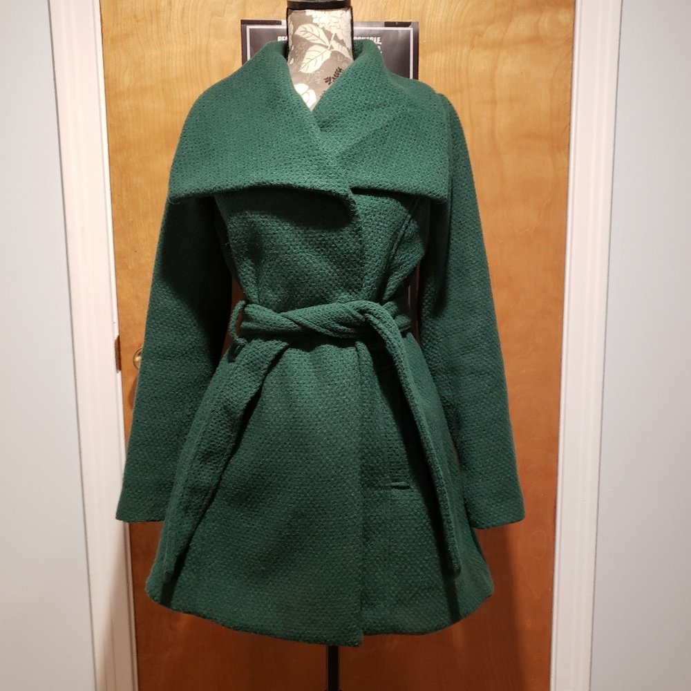 Green peacoat